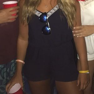 Navy blue romper
